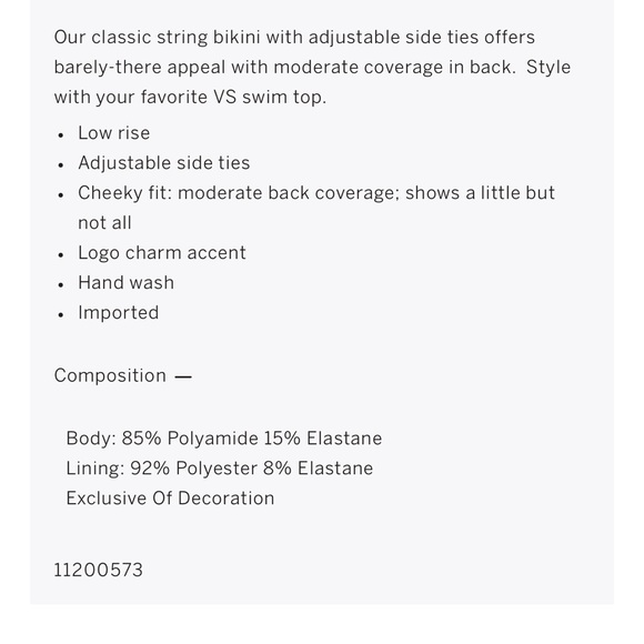 Victoria’s Secret PINK String Bikini Bottom Coral Blaze NWT Adjustable SMALL ☀️ - Picture 6 of 7